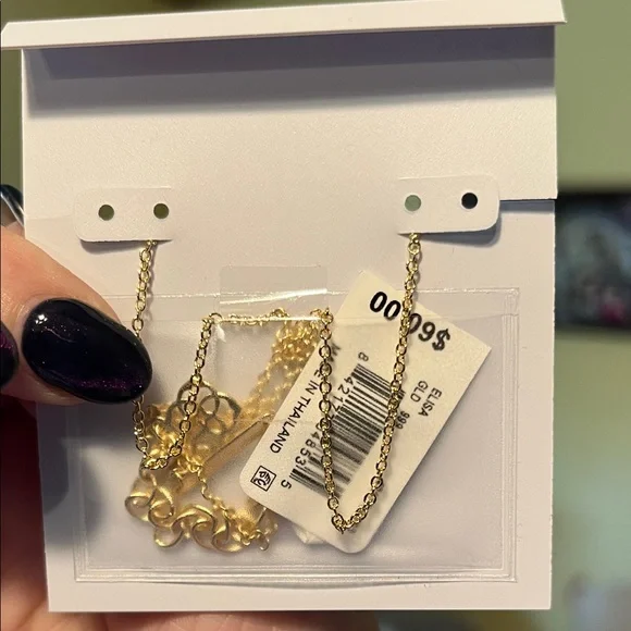 NWT Kendra Scott Gold Tone Necklace with Teal Colored Stone - Picture 3 of 11